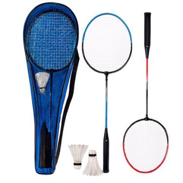 Imagem de Kit Badminton Peteca C/ 2 Raquetes + 2 Petecas + Bolsa, Colorido