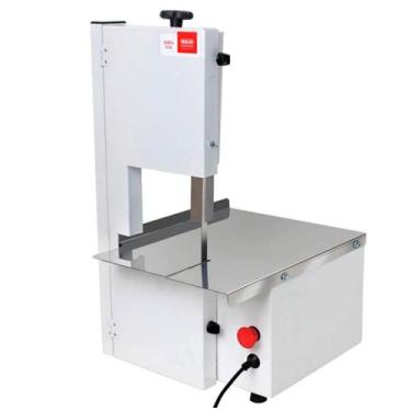 Imagem de Mini Serra Fita Malta Branca Mesa Inox Boca sem Moedor 5 Motor 1/3 Cv 