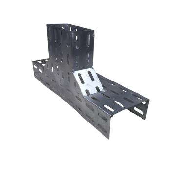 Imagem de Acessório para Eletrocalha Te Vertical Galvanizada Perfurado Descida Lateral com Ventilação Inox Inecel 200X100MM
