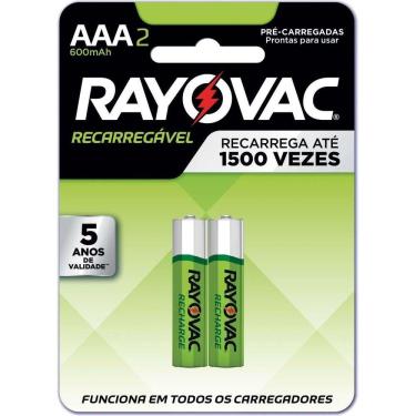 Imagem de Pilha Recarregavel Rayovac Recarregavel AAA Uso Intenso NIMH 600MAH 1,2V 12V 2 Unidades 55902