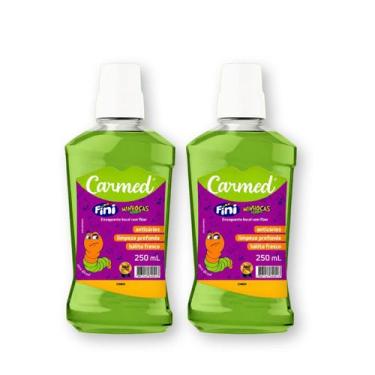 Imagem de Kit 2 Enxaguante Bucal Carmed Fini Minhoca 250ml