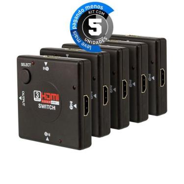 Imagem de Kit com 5 Switch HDMI 3 Portas - CIRILO CABOS