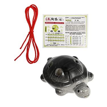 Imagem de 1 Conjunto Ocarina 6 Buracos Animal Flautas Ocarinas Colar De Apito Escultura De Ocarina Soprano 6 Buracos Brinquedo De Apito Instrumento Porcelana Branca Música Filho