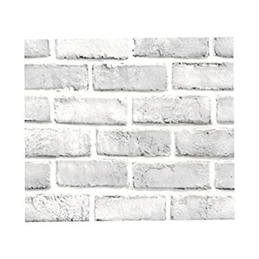 Imagem de WSWJDW Decoração da casa 3D PVC Papel de parede de grãos de madeira Papel de parede de pedra de tijolo Papel de parede autoadesivo para sala de estar Papéis de parede, 15,45 cm x 10 m