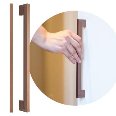 Imagem de Puxador Linea Alumínio Para Guarda Roupas Alça Gaveta 224mm (Cobre Fosco)