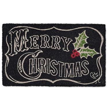 Imagem de DII Coleção de tapetes de porta de natal ao ar livre capacho decorativo para férias, decoração de varanda frontal, 43 x 73 cm, lousa feliz