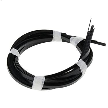 Imagem de LoveinDIY 10 peças de tiras de bufante para guitarra, acabamento de borda luthier 1650 x 7 x 1,5 mm - preto, conforme descrito