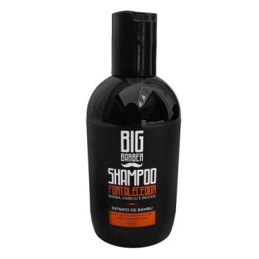 Imagem de Shampoo Fortalecedor Para Barba Cabelo Bigode Big Barber 250ml Extrato