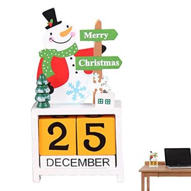 Imagem de Blocos de calendário de Natal | Papai Noel Natal Contagem Regressiva de Blocos de Calendário do Advento - Calendário Santa Decorações de Árvore de Natal para Decorações de Festa de Carnaval Edorco
