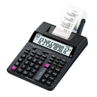 Imagem de Calculadora De Impressão Casio Hr-100Rc-Bk Bivolt Preta Com Adaptador