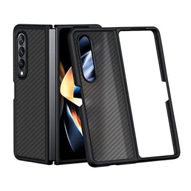Imagem de Capa protetora dobrável para Samsung Galaxy Z Flip 4 elegante e leve com painel traseiro translúcido para Galaxy ZFold4, capa protetora dobrável, J, para Z Fold4