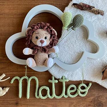 Imagem de Porta Maternidade Amigurumi Nuvem - Safari Leão