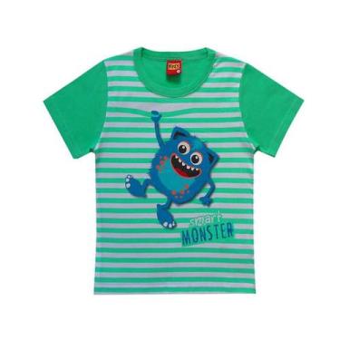 Imagem de Camiseta Infantil Menino Com Listra De Monstrinho - Kyly