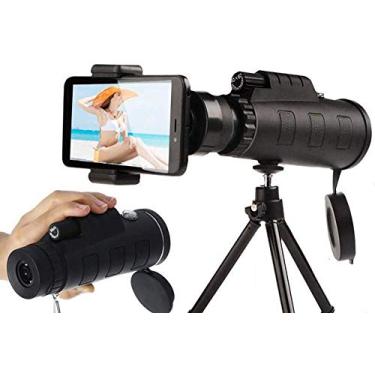 Imagem de Telescópio monocular compacto à prova d'água de alta definição, 40 x 60 com clipes para fotografia móvel, telescópio móvel, escolha ideal para fotografar, caça, acampamento, atualização