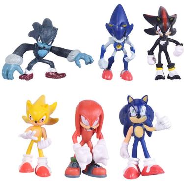 Sonic Azul Sonic Vermelho Sonic Preto - 3 Bonecos Grandes em