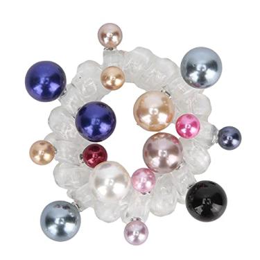 Imagem de Cordão de cabelo para celular, laço de cabelo em espiral, suporte para rabo de cavalo, presente para casamentos, dança, festas, festas à noite (cor)