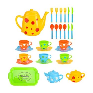 2 Pcs Conjunto de chá infantil | Conjunto de cozinha para crianças de 1 a 3  anos,Bule Pratos Sobremesa Cozinha Fingindo Brincar Lata Jogo de Chá