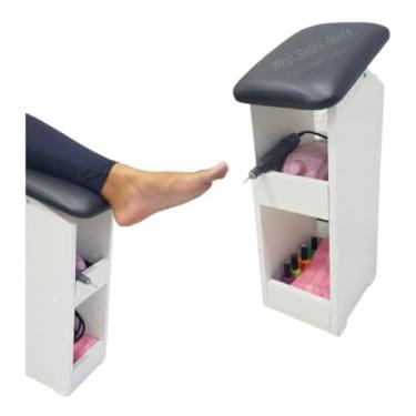 Imagem de Apoio de Pé Perna Modelo LUX Com Prateleiras em MDF (Preto)