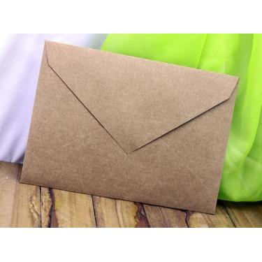 Imagem de Envelope Bico 16X22,4 - 25 Peças - Kraft Rústico Para Convite De Casam