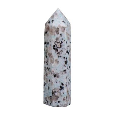 Imagem de Pedra de cristal natural torre decoração do quarto cristal ponto energia minério bruto rosa quartzo labradorite pedras preciosas obsidiana presente diy, pedra bodhi, 70,80mm