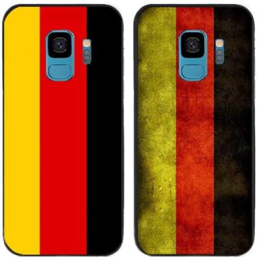 Imagem de 2 peças retrô bandeira da Alemanha Deutschland impressa TPU gel silicone capa de telefone traseira para Samsung Galaxy todas as séries (Galaxy S9)