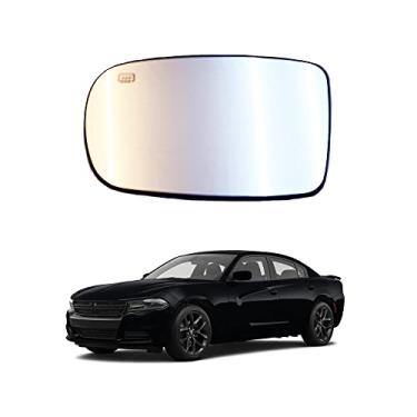 Imagem de Vidro espelhado aquecido do lado esquerdo do motorista Renesemee compatível com Dodge Charger Challenger Chrysler 200 300 2011-2021 Substituir 68101147AA