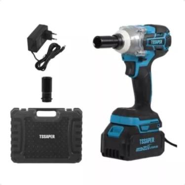 Imagem de Chave de impacto 21v torque de 380nm com bateria, maleta e soquete, motor brushless Tss...