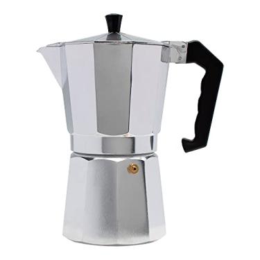 Imagem de Mimo Style Italiana Expresso Cafeteira de Aluminio com Alça para 9 Cafézinhos, Prata, 450 ml