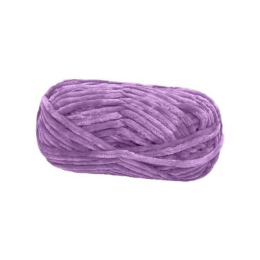 Imagem de Generic Fio grosso de malha manual, 87.49 jardas, super volumoso, fio de lã gigante, tricô manual, fio volumoso para chapéus, almofada, tapete de malha, Luz roxa