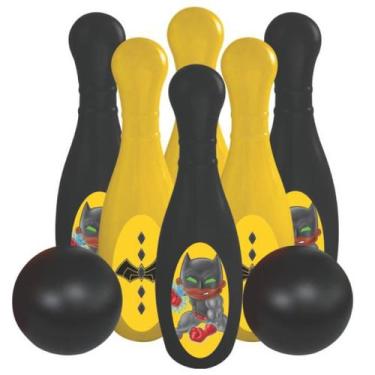 Imagem de Boliche Brinquedo Grande Infantil Morcego 6 Pinos 2 Bolas - Toymaster