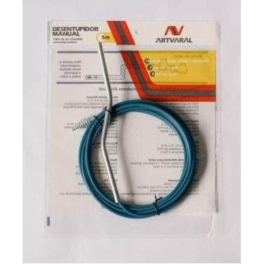 Imagem de Desentupidor Manual C/ Manivela Cabo De Aço 5m P/ Ralo Pia - ART-VARAL
