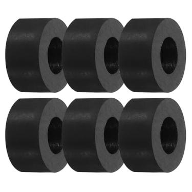 Imagem de PATIKIL 2 cm OD x 0,9 cm/0,6 cm ID x 1 cm Almofadas antivibração de espessura, 6 almofadas de isolamento de borracha, almofadas mecânicas de amortecimento de vibração, pés de arruela, preto