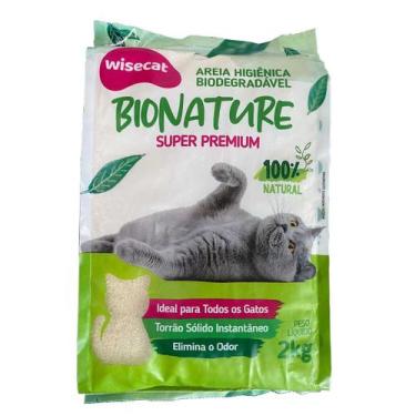 Imagem de Areia De Mandioca Para Gatos Biodegradável Wisecat 2kg