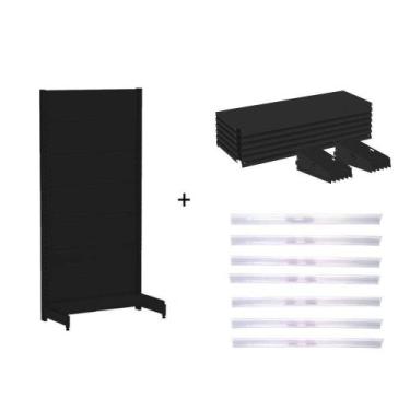 Imagem de Gondola Parede 196 Amapa Flex Inicial Preto 7 band PE Transparente - A