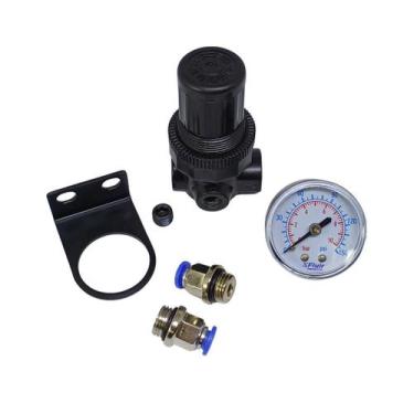 Imagem de Válvula Reguladora +manômetro +conexão 06mm Npt (Kit 4) - FL