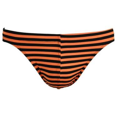 Imagem de Sunga Listrada Horizontal Preto Laranja 3cm - Amassê, M