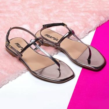 Imagem de Sandálias Feminina Confortável Luxo Mulher II Macia - Maria, Cinza, 35