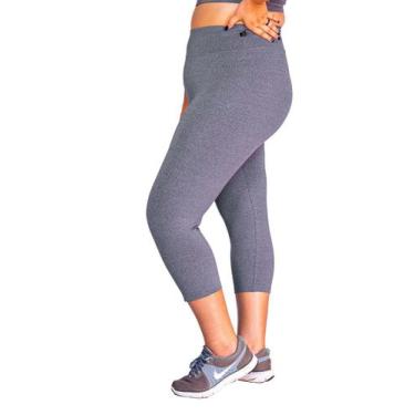 Imagem de Calça Corsário Plus Size Wolfox Academia Ou Dia A Dia Cintura Alta Fem