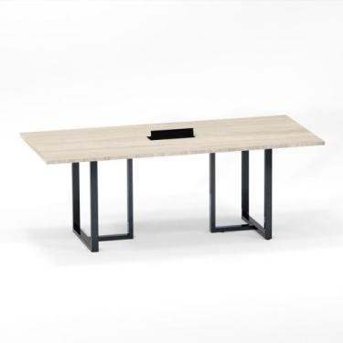 Imagem de Mesa de Reunião Retangular com Power Box Tubular P25 Pandin 2,0 M Casa