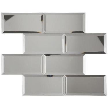 Imagem de PASTILHA DE VIDRO - ESPELHO MBM01 - MIRROR BRICK SILVER 37,6x30,5cm - 
