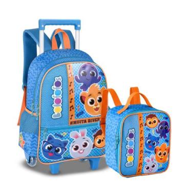 Imagem de Kit Mochila de Rodinhas - Bolofofos - C/ Lancheira Térmica Oficial Inf