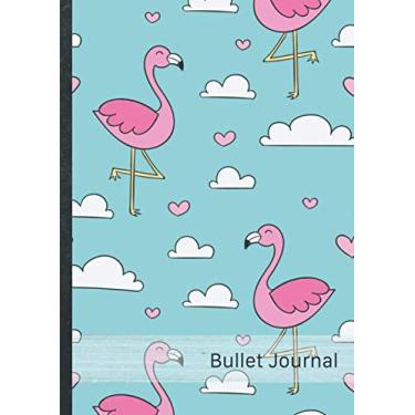 Imagem de Bullet Journal: Dot Grid Notebook Pages • Over 100 dotted pages • Design „Flamingos 113“ • Size A4 (21 x 29,7 cm) • Perfect for Planner, Bullet ... List, Writing, Sketching. Do it yourself! DIY