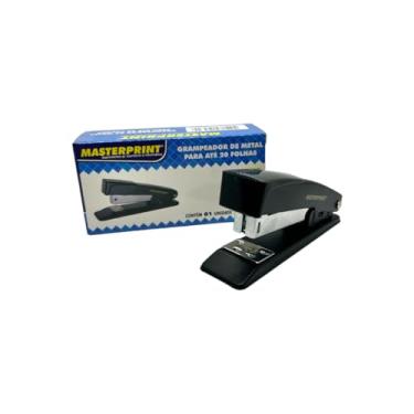 Imagem de Grampeador Papel Profissional Escritório Preto Até 20 Folhas