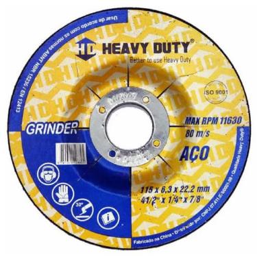 Imagem de DISCO DE DESBASTE GRINDER 115X6,3X22,2 - 15 Unidades - HEAVY DUTY