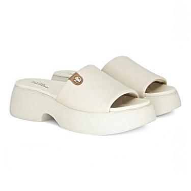 Imagem de Tamanco Modare Plataforma Feminino - Creme