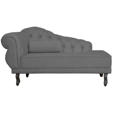 Imagem de Recamier Divã Namoradeira Larissa Lado Direito belo tok - Suede, Cinza