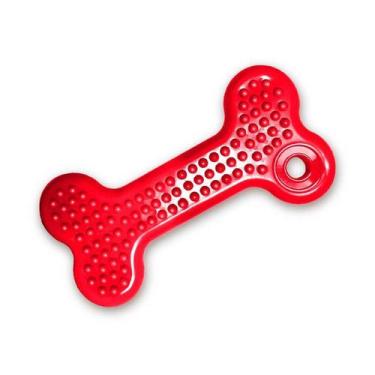 Imagem de Brinquedo São Benedito Pet Osso Maciço com Cravo Vermelho para Cães - 