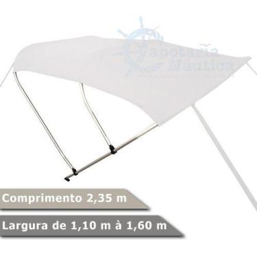 Imagem de Capota Toldo Nautico 3 Arcos 2,35m Comprimento P/ Lanchas, Barcos de A