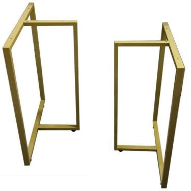 Imagem de Pés De Mesa 75x60cm Mod. T ESTILO INDUSTRIAL Ferro Kit c/2un