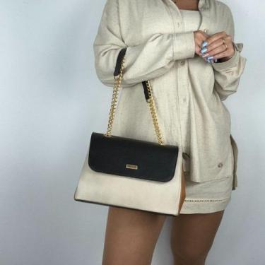 Imagem de Bolsa recuo em couro legítimo b.1085, Preto caramelo